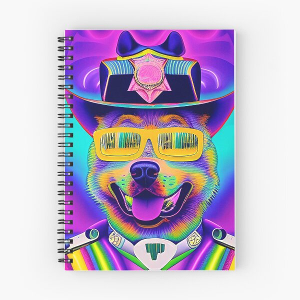 Item preview, Trippy psychedelic police dog. Funny sheriff designed and sold by Neo-Expression.