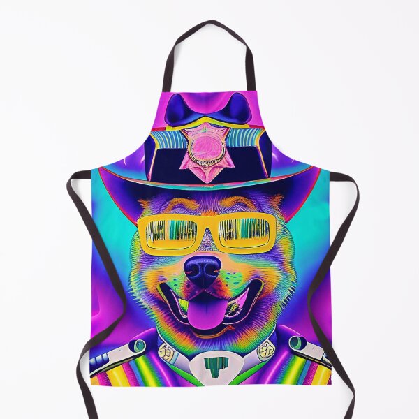 Item preview, Trippy psychedelic police dog. Funny sheriff designed and sold by Neo-Expression.