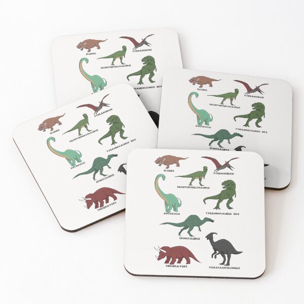 Item preview, Dinosaur sheet with multiple cartoon drawings and labels designed and sold by KyttsyKrafts.