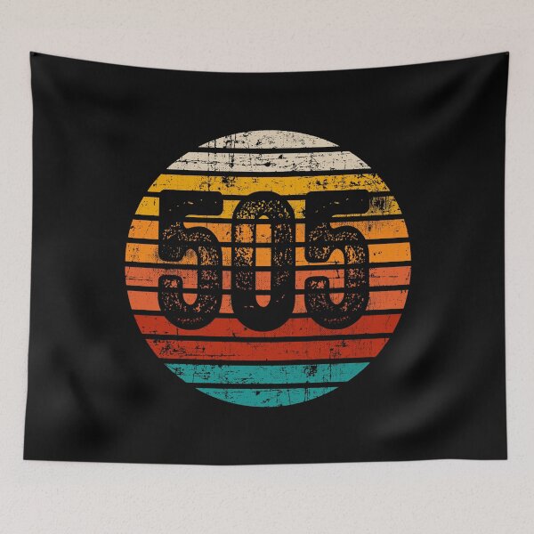 Item preview, Distressed Vintage Sunset 505 Area Code designed and sold by Gold Wings Tees.