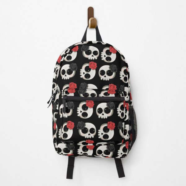 Item preview, Four Cartoon Skulls with Red and Black Roses designed and sold by iduzarts.