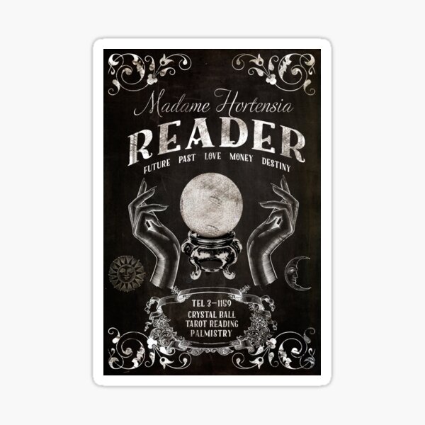 Crystal Ball Reader Vintage Sign Sticker