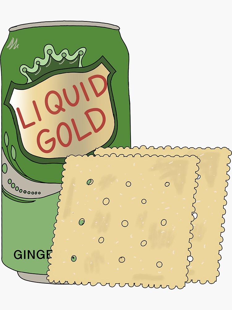 "Ginger ale and saltines" Sticker for Sale by napsneeded Redbubble