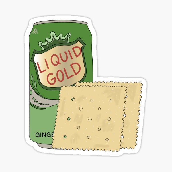 "Ginger ale and saltines" Sticker for Sale by napsneeded Redbubble