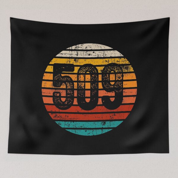 Item preview, Distressed Vintage Sunset 509 Area Code designed and sold by Gold Wings Tees.
