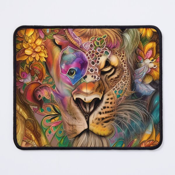 Item preview, Lion with exotic flowers, Safari animals, Majestical Lioness designed and sold by Huesoffun.