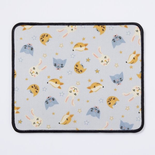 Item preview, Fox cats rabbits, light blue background designed and sold by jwebmarket.