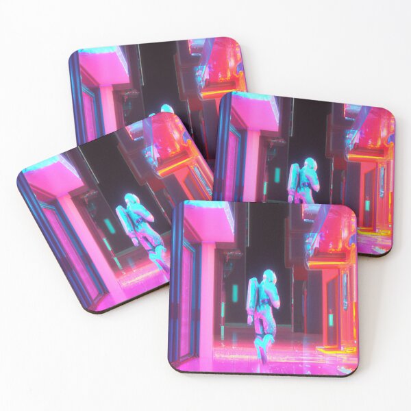 Item preview, Astronaut in Neon city designed and sold by Pixelish.