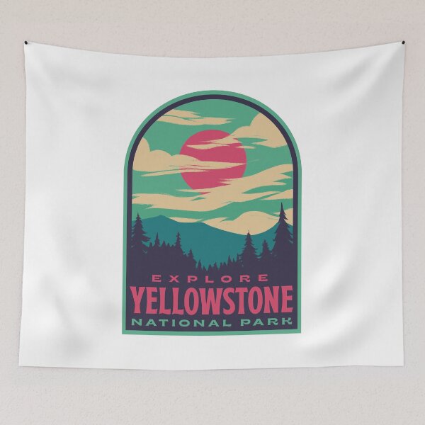 Item preview, Yellowstone National Park Retro Sunset designed and sold by HalpinDesign.