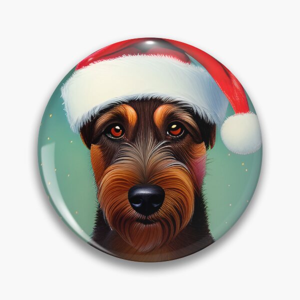 Item preview, Christmas Jagdterrier Wearing A Santa Hat designed and sold by ZenEverAI.