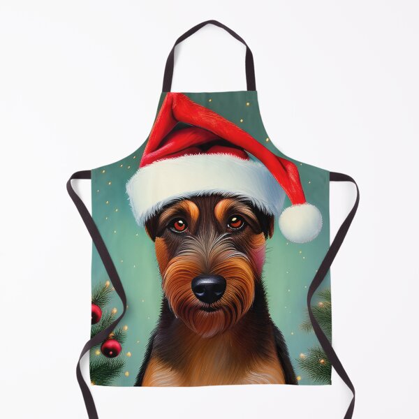 Item preview, Christmas Jagdterrier Wearing A Santa Hat designed and sold by ZenEverAI.