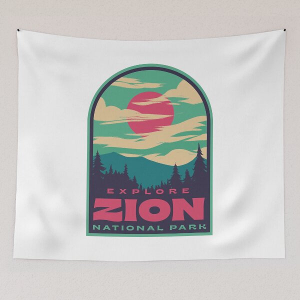 Item preview, Zion National Park Retro Sunset designed and sold by HalpinDesign.