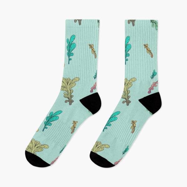 Item preview, Surreal Plants Print. Original vegetable pattern turquoise background. designed and sold by IlustradoArts.
