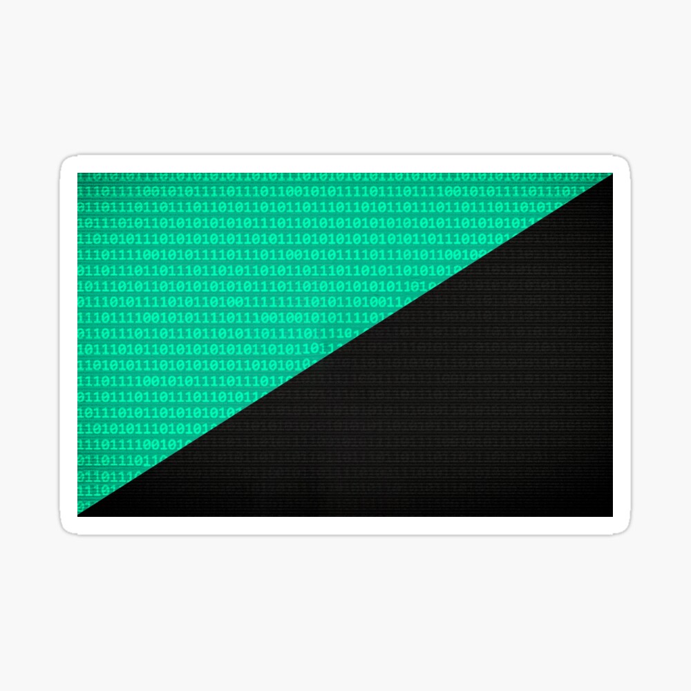 Crypto-Anarchy Flag Turquoise-Black 001