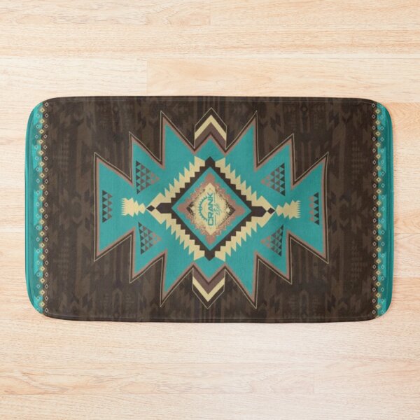 Item preview, Navajo Aztec Turquoise 1925 Art With Brown Sherpa Fleece - Original Worth Over $35,000 designed and sold by Boss of Art.