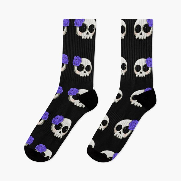 Item preview, Cartoon Skull Mug Design with Blue Roses designed and sold by iduzarts.