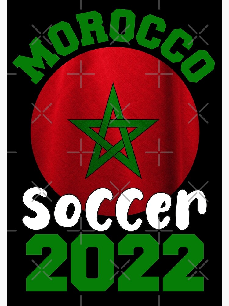 Morocco Football Jersey 2022 Flag Funny Soccer Lover Fans Kids T