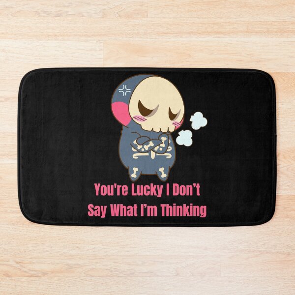 Item preview, You're Lucky I Don’t Say What I’m Thinking , Cute Anime Skull, Angry Skull, Funny Quote Anime, Japanese Anime Joke, Otaku Gift, Japan lovers designed and sold by Diferenty Shop  ⭐⭐⭐⭐⭐.