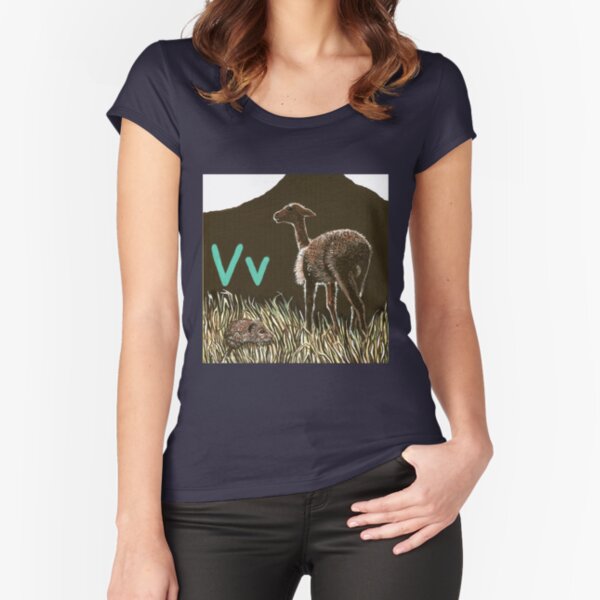 V is for Vole & Vicuna Fitted Scoop T-Shirt