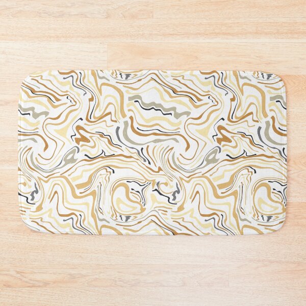 Item preview, Marble Liquified Swirls – Yellow, Brown, and Gray Abstract Design designed and sold by Robin Jensen.