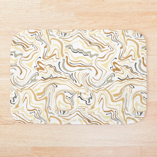 Item preview, Marble Liquified Swirls – Yellow, Brown, and Gray Abstract Design designed and sold by Robin Jensen.