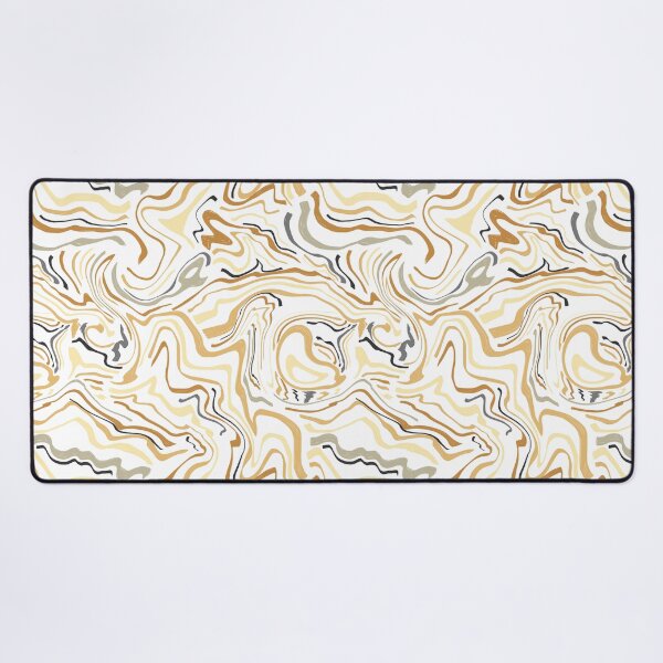 Item preview, Marble Liquified Swirls – Yellow, Brown, and Gray Abstract Design designed and sold by Robin Jensen.