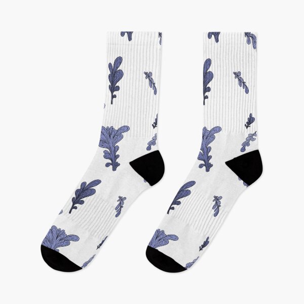 Item preview, Surreal Blue Plants Print. Hand-illustrated vegetable pattern. designed and sold by IlustradoArts.