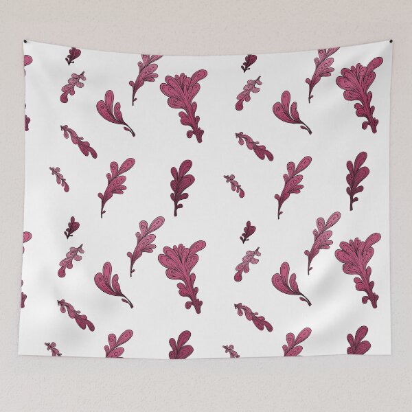 Item preview, Surreal Garnet Plants Print. Illustrated vegetable pattern. designed and sold by IlustradoArts.