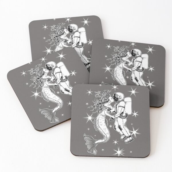 Item preview, mermaid and astronaut designed and sold by Anastasiya Tarasov.
