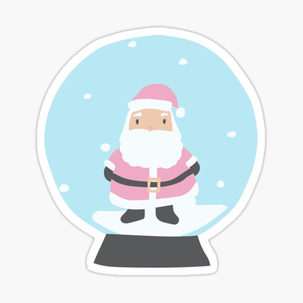 Retro vintage pink santa claus (Merry christmas)' Sticker