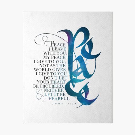 Peace I Leave With You Art Board Print