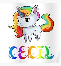 Cecil Unicorn Poster