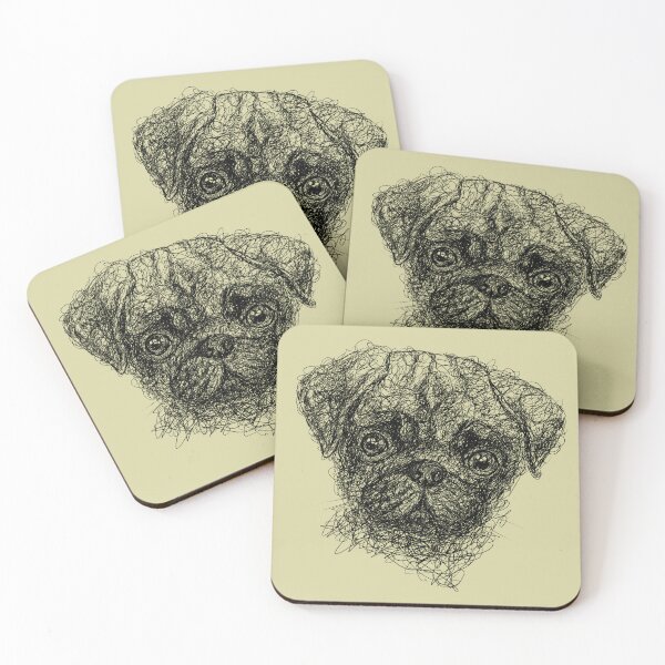 Item preview, Pug Mops - Doodle Art designed and sold by Kabira77.