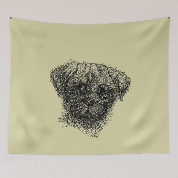 Item preview, Pug Mops - Doodle Art designed and sold by Kabira77.