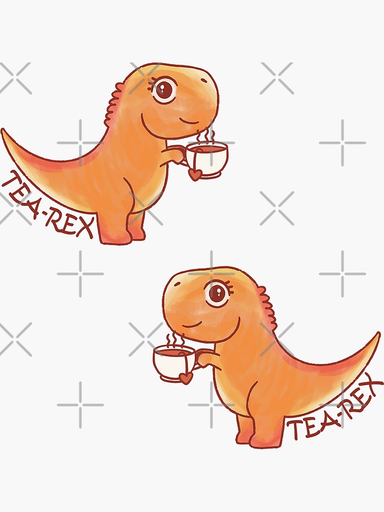 Cute Tea Rex Pack Sticker For Sale By Arlan Gonsalves Redbubble 9496