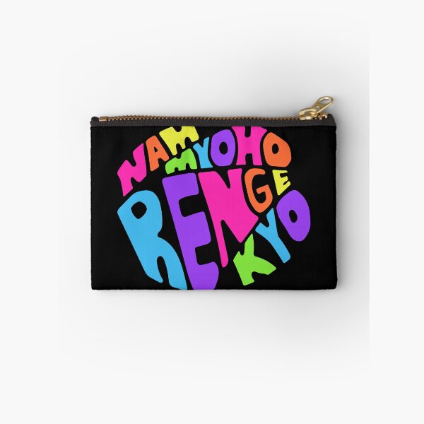 Item preview, Nam Myoho Renge Kyo Buddhist Mantra Bright Rainbow Black designed and sold by wordznart.