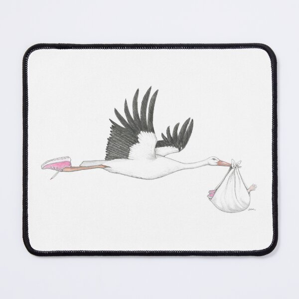 Item preview, Stork in Running Shoes designed and sold by JimsBirds.