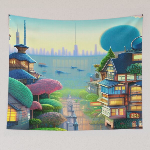 Item preview, Pixelated Cityscape Reality and Illusion designed and sold by Nellisstadia.