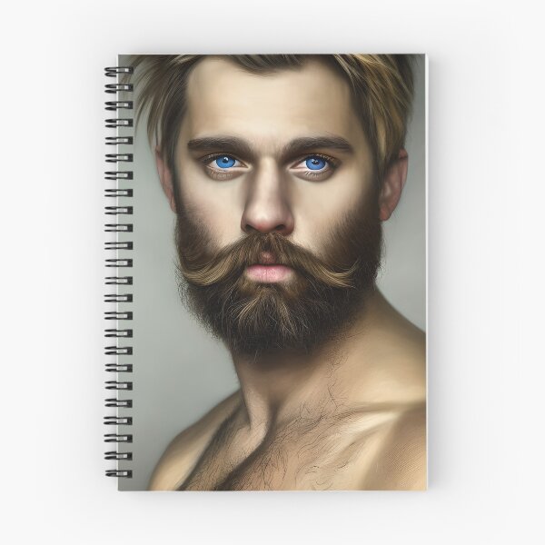 Item preview, Young Bearded Man- Blue Eyed Cutie designed and sold by LthrDaddyBear.