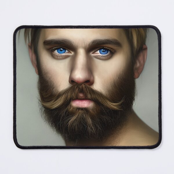 Item preview, Young Bearded Man- Blue Eyed Cutie designed and sold by LthrDaddyBear.