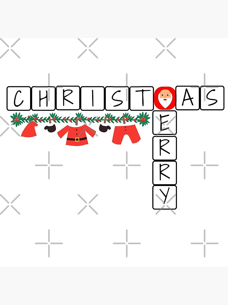 "Merry Christmas crossword puzzle" Poster for Sale by PlumeInZeMug