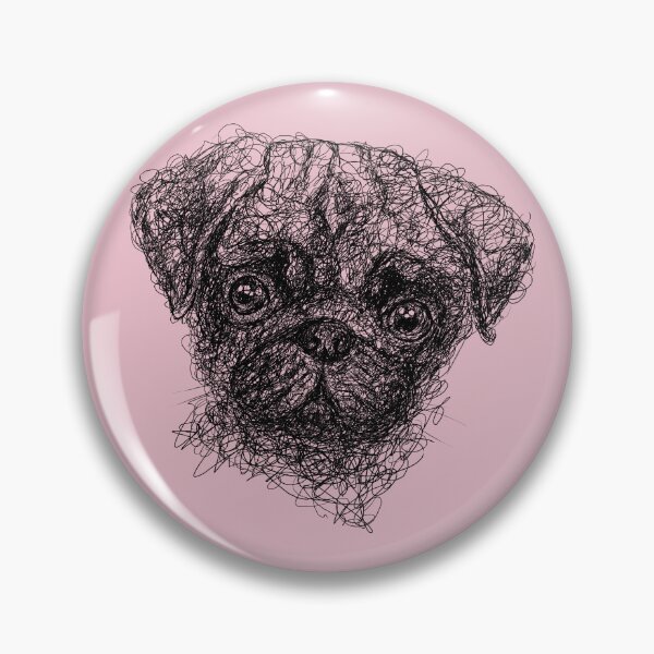 Item preview, Pug Mops Doodle Art designed and sold by Kabira77.