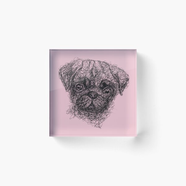 Item preview, Pug Mops Doodle Art designed and sold by Kabira77.