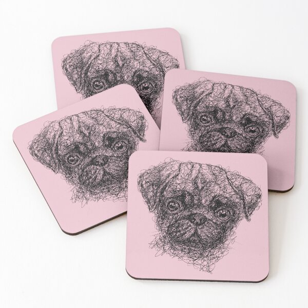 Item preview, Pug Mops Doodle Art designed and sold by Kabira77.