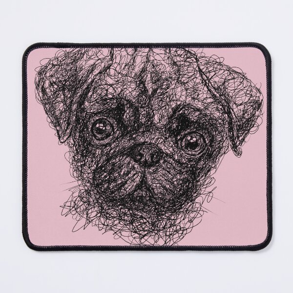 Item preview, Pug Mops Doodle Art designed and sold by Kabira77.