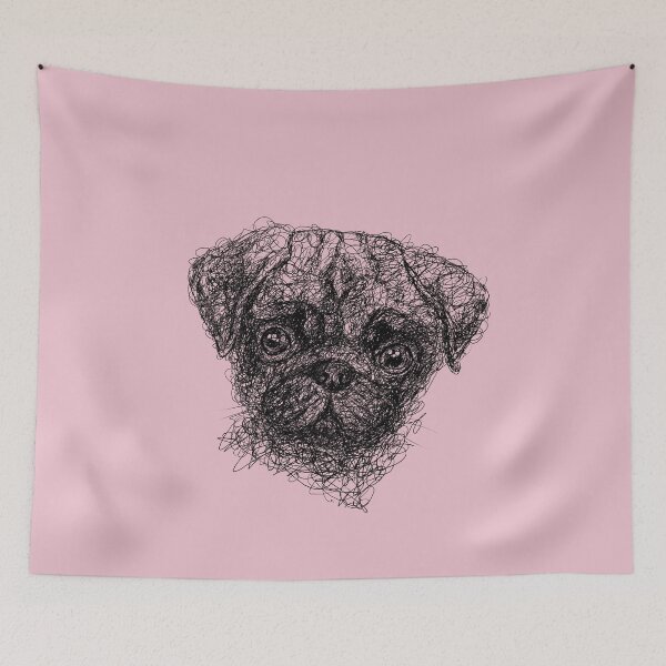 Item preview, Pug Mops Doodle Art designed and sold by Kabira77.