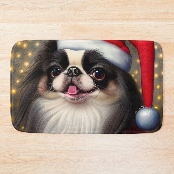 Item preview,  Christmas Japanese Chin Wearing A Santa Hat designed and sold by ZenEverAI.