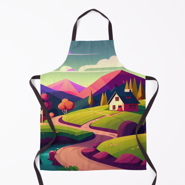 Item preview, Abstract Bright Sunset Landscape Scene Digital Painting designed and sold by CodeAndColors.