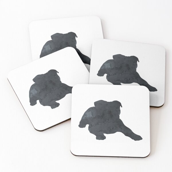 Item preview, English Bulldog Black Dog Silhouette, Simple, Minimalist designed and sold by BittenByErmines.