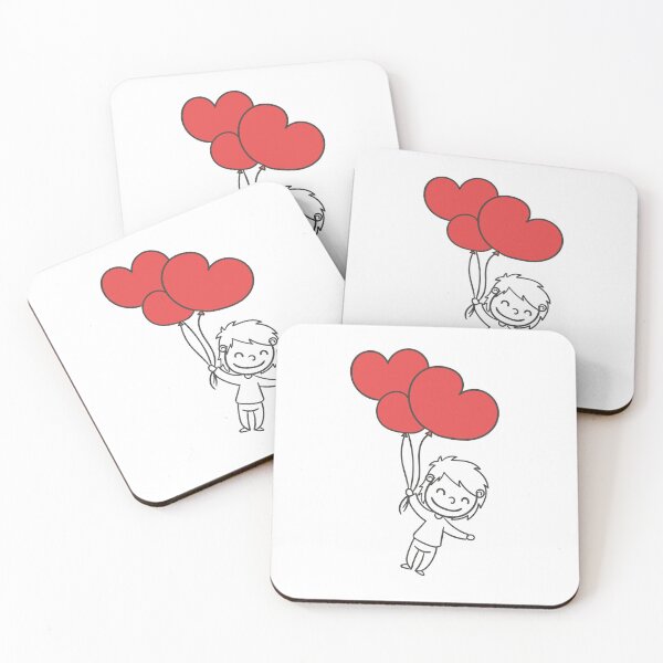 Artikelvorschau, Valentine´s Day - Boy with Heart Balloons entworfen und verkauft von GNDesign.